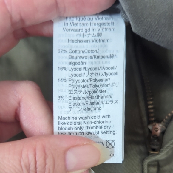 Madewell 10" High-Rise Skinny Jeans, Color Olive Wash Size 28 - Picture 9 of 15